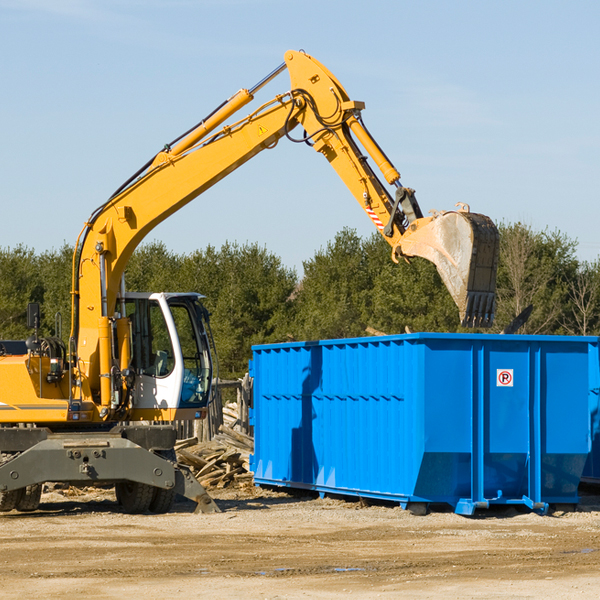 are there any restrictions on where a residential dumpster can be placed in Falkland NC